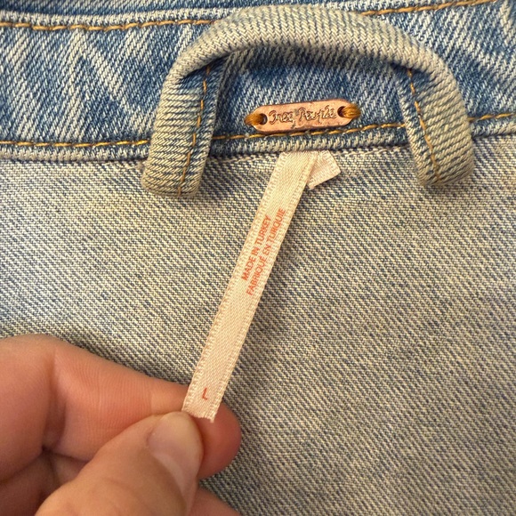 Free People Studded Denim Jacket - Picture 3 of 3